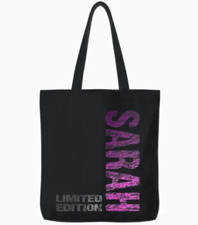 Sarah Name Vorname Mädchen Frau Geburtstag Tote Bags - Black