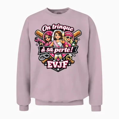 Evjf Femme Future Mariée Mariage Humour Original on Trinque Unisex Sweatshirt - Light Pink