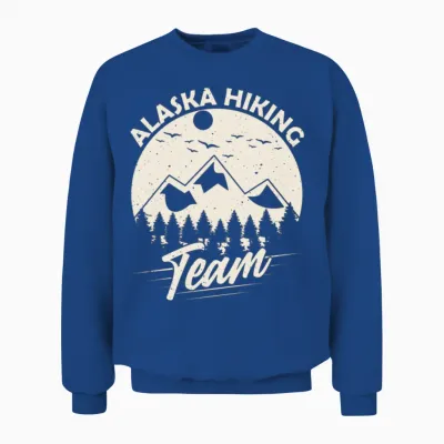 Alaska Hiking Team Hiker Nature Hike Unisex Sweatshirt - Royal