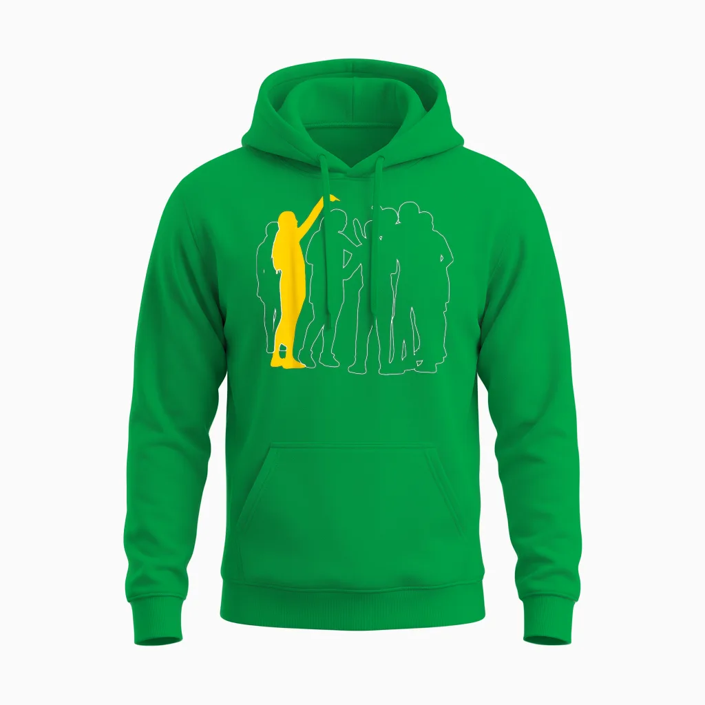 Sophie Pointing Meme Funny Basketball Unisex Hoodie in Irish Green