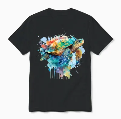 Kinder Schildkröten Kinder Wasserschildkröte Ozean Meer Schildkröte Unisex T-Shirt - Black