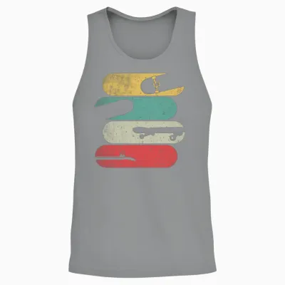 Retro Skateboard Unisex Tank Top - Sport Grey