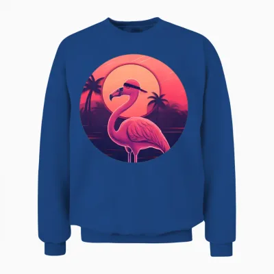 Flamingo Lovers Retro Style Unisex Sweatshirt - Royal