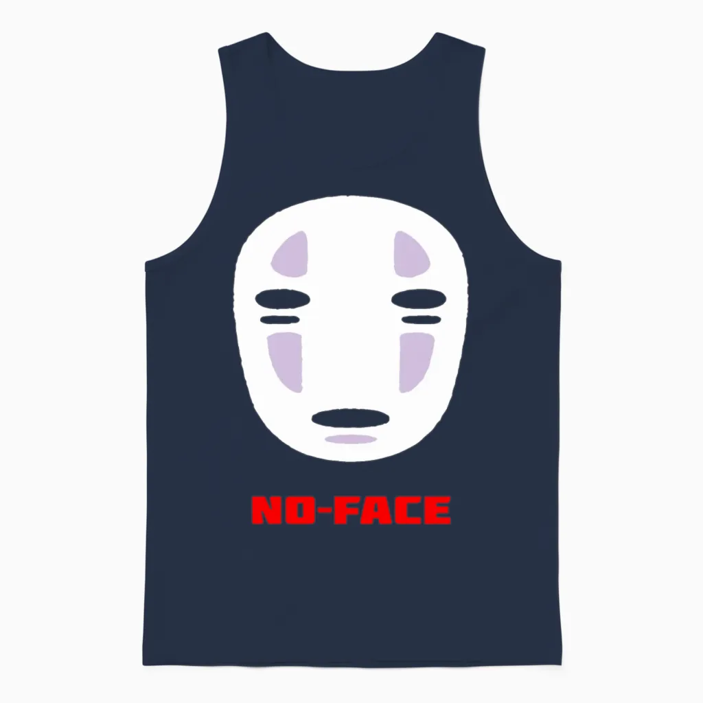 Funny Mask No Mask Unisex Tank Top in Navy