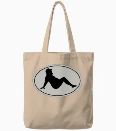 Mudflap Man Tote Bags - Natural