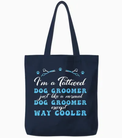 Dog Groomer Dog Grooming Tote Bags - Navy