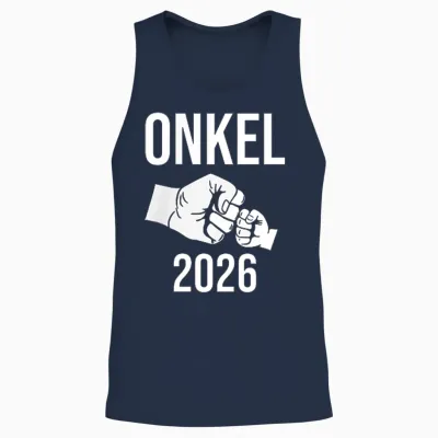Befördert Zur Onkel 2026, Ich Werde Onkel 2026, Uncle 2026 Unisex Tank Top - Navy