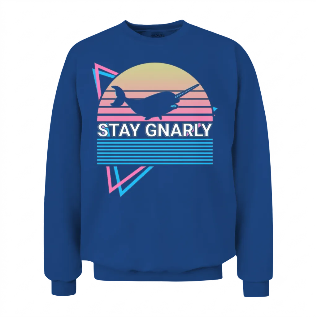 Narwhal Retro Unisex Sweatshirt - Royal