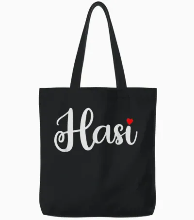 Hasen Hasi Jumper Hasi Mama Rabbit with Heart Hasi T-Shirt, Black Tote Bags - Black