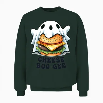 Funny Cheese Burger Unisex Sweatshirt - Forest