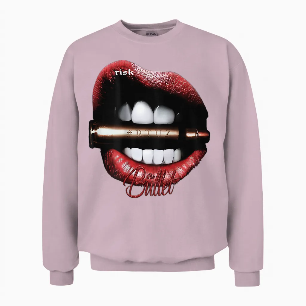 Modern Hip Hop Vintage Graffiti Urban Backprint Streetwear T-Shirt, Black Unisex Sweatshirt in Light Pink