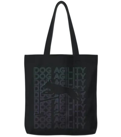 Dog Agility Dog Training Trainer Retro Tote Bags - Black