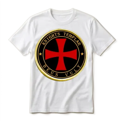 Knights Templar Deus Vult Unisex T-Shirt - White