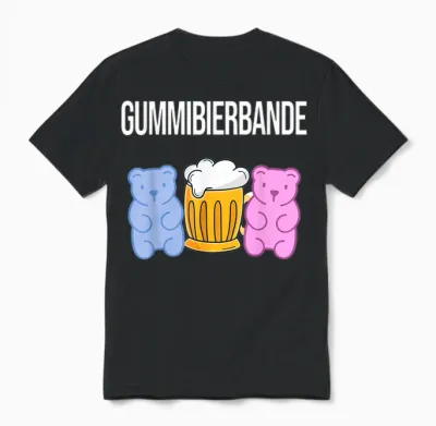 Gummibierbande - Lustiges Sauf Party Urlaub Malle Gruppen Unisex T-Shirt - Black
