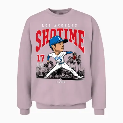 Shohei Ohtani | Los Angeles Baseball Mlb Player | Mlboht3005 Unisex Sweatshirt - Light Pink