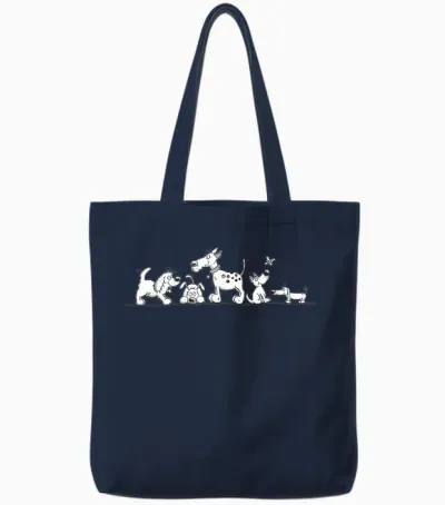 Lustiges Hunde Motiv Mit Cartoon Hunden Für Hundeliebhaber Tote Bags - Navy