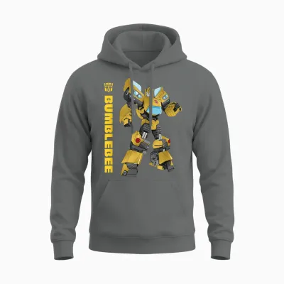 Transformers Bumblebee Autobots Epic Pose Portrait T-Shirt, Black Unisex Hoodie - Graphite Heather
