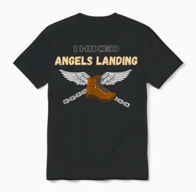 Angels Landing Hike Hiking Zion Utahnational Park Unisex T-Shirt - Black