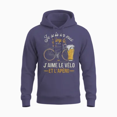 I Am a Simple Guy Like Biking Aperitif Humorous Unisex Hoodie - Heather Sport Dark Navy