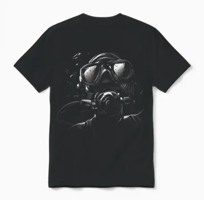 Scuba Sea Ocean Diving T-Shirt, Black Unisex T-Shirt - Black