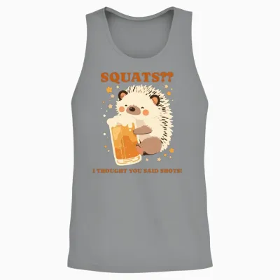 Funny Animal T-Shirt Design, Fitness and Wellness Unisex Tank Top - Sport Grey
