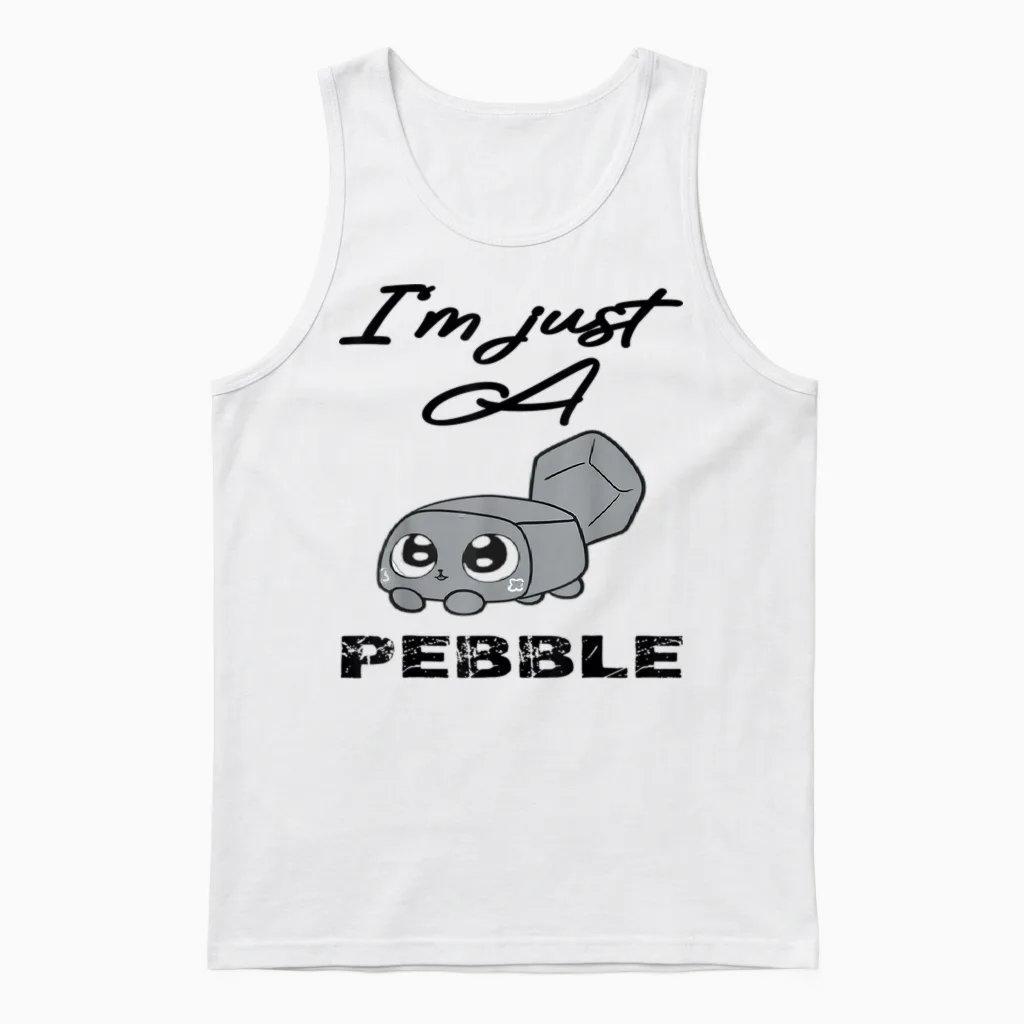 I'm Just a Pebble, Dandy's World Pebble Cute Unisex Tank Top in White