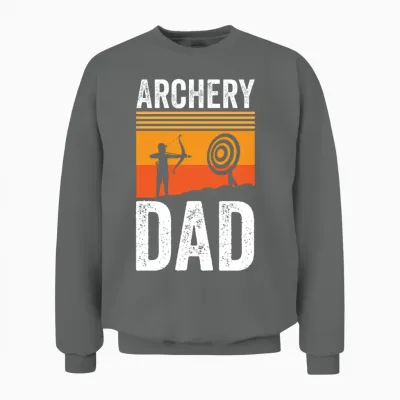 Archery Dad Retro Vintage Unisex Sweatshirt - Graphite Heather