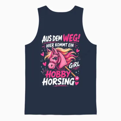 Hobby Horse Aus Dem Weg Ich Bin Ein Hobby Horsing Girl Unisex Tank Top - Navy