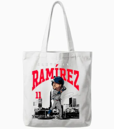 José Ramírez | Cleveland Baseball Mlb Players | Mlbjram4030 Tote Bags - White