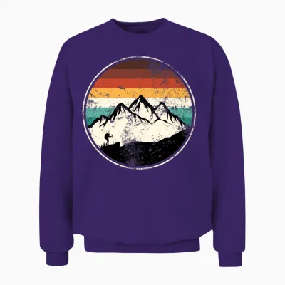 Hiking Vintage Unisex Sweatshirt - Purple