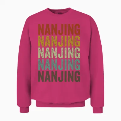 Nanjing China Retro Vintage Unisex Sweatshirt - Heliconia