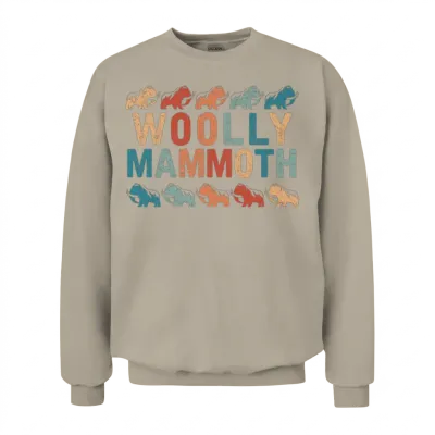 Retro Mammoth Lover Unisex Sweatshirt - Sand