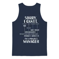 Project Manager Sorry I Gantt Unisex Tank Top - Navy – 1