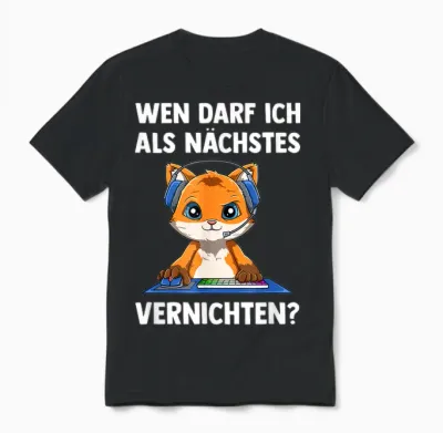 Als Nächstes Vernichten - Computer Gaming Zocken Fuchs Unisex T-Shirt - Black