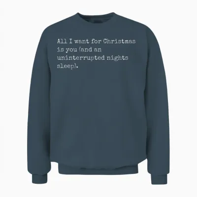 Funny Christmas and Parenting Slogan Unisex Sweatshirt - Dark Heather