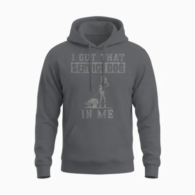 I Got That Service Dog in Me Unisex Hoodie - Charcoal