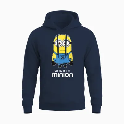Despicable Me Minions Bob One in a Minion Graphic Unisex Hoodie - Navy