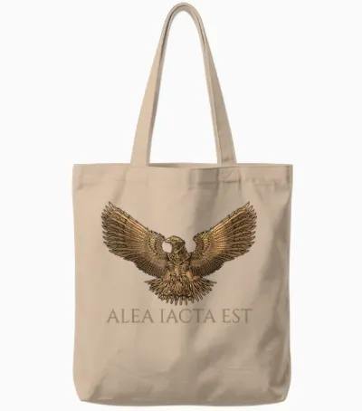 Julius Caesar Zitat – Alea Iacta Est – Steampunk Eagle Spqr Tote Bags - Natural