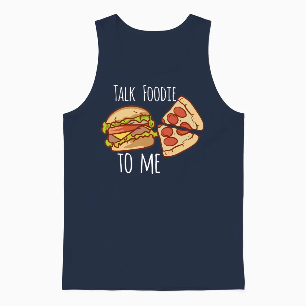Funny Food Funny Food Quotes Foodie Unisex Tank Top in Navy