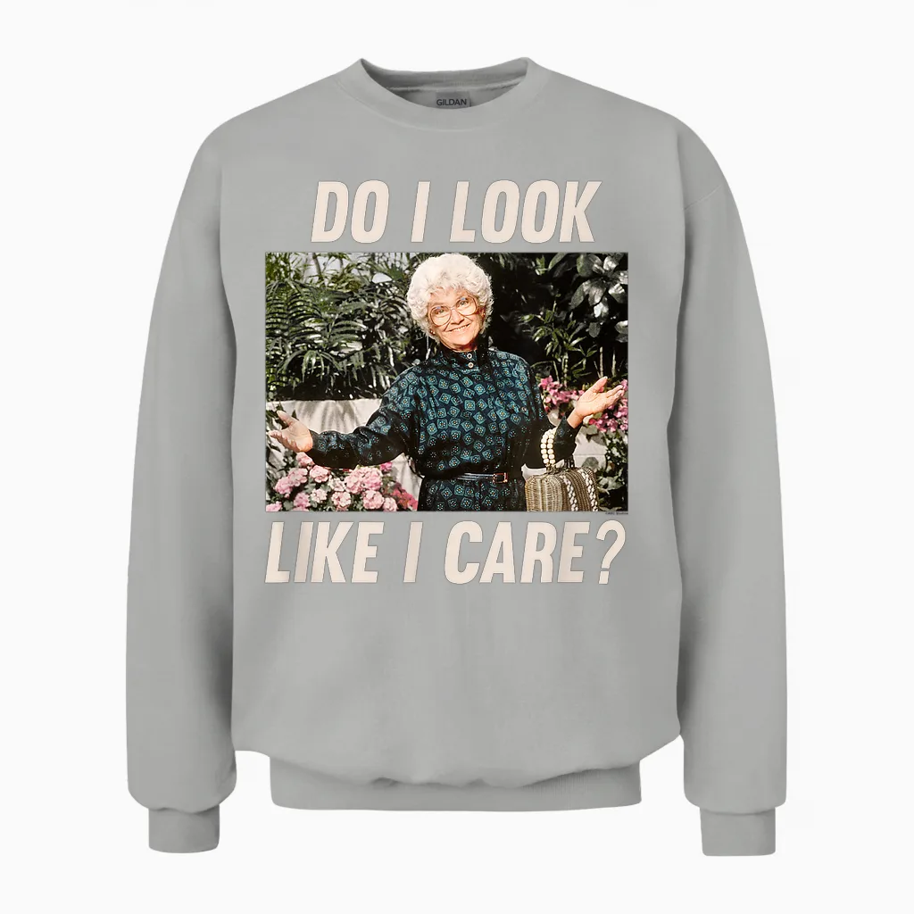 The Golden Girls - Sophia Do I Look Like I Care? Unisex Sweatshirt in Ash