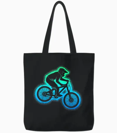 Mountainbike Mtb Downhill Biker Kinder Jungen Tote Bags - Black