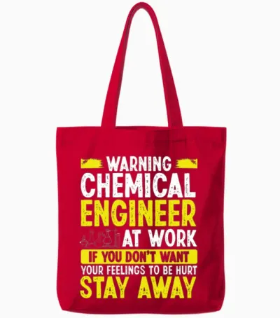 Funny Chemical Engineer Engineering Tote Bags - Red