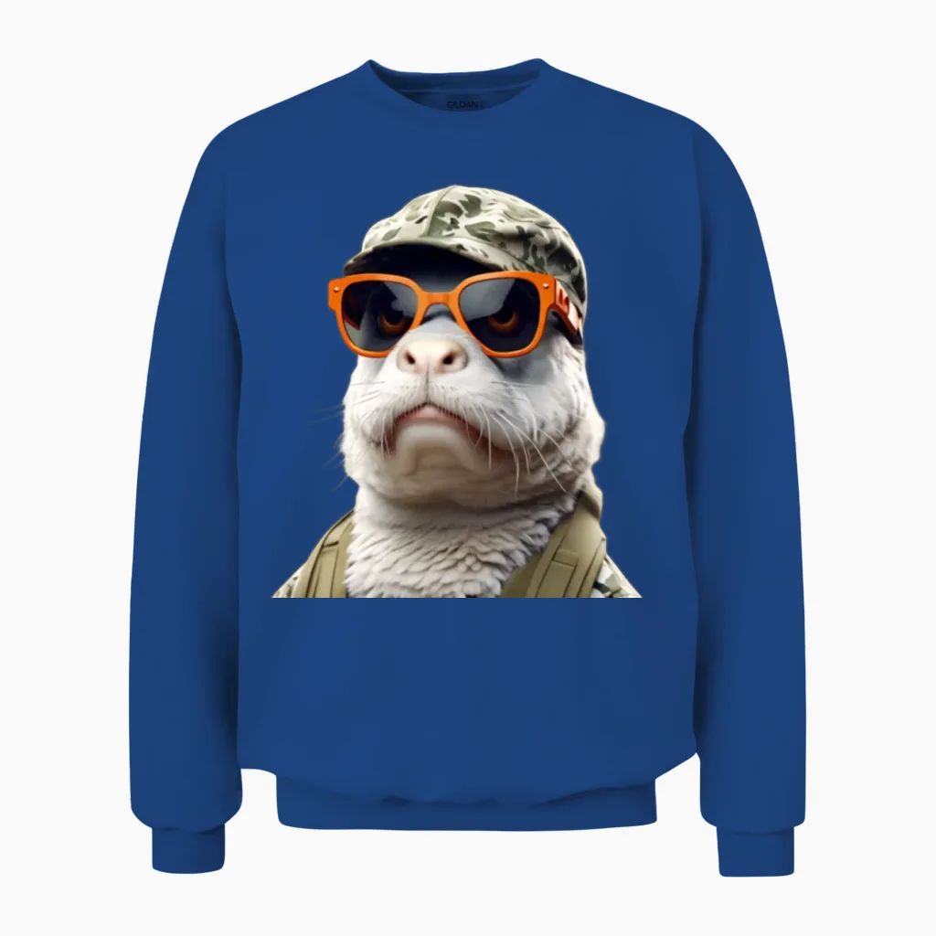 Funny Seal Unisex Sweatshirt in Royal