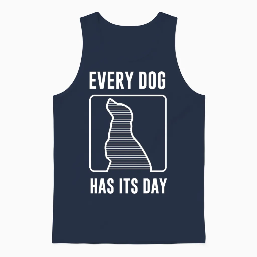 Dog Every Dog Hasits Lovers Unisex Tank Top in Navy