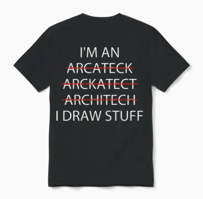Funny Architect Unisex T-Shirt - Black