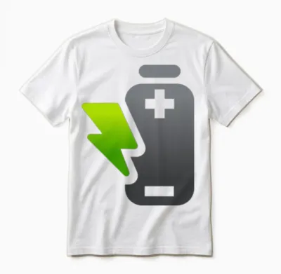 Battery Lightning Unisex T-Shirt - White