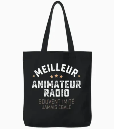 Funny Gift Man Craft Entertainer Radio Humor Tote Bags - Black