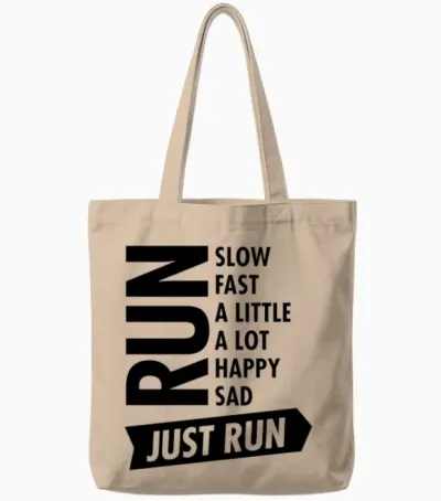 Just Run Tote Bags - Natural