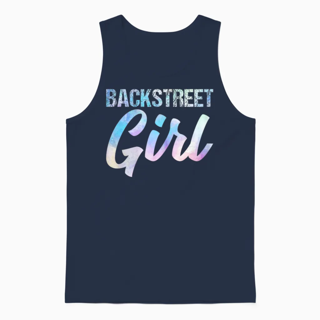 Women's Girls from the Backstreet T-Shirt, Black, S Unisex Tank Top in Navy