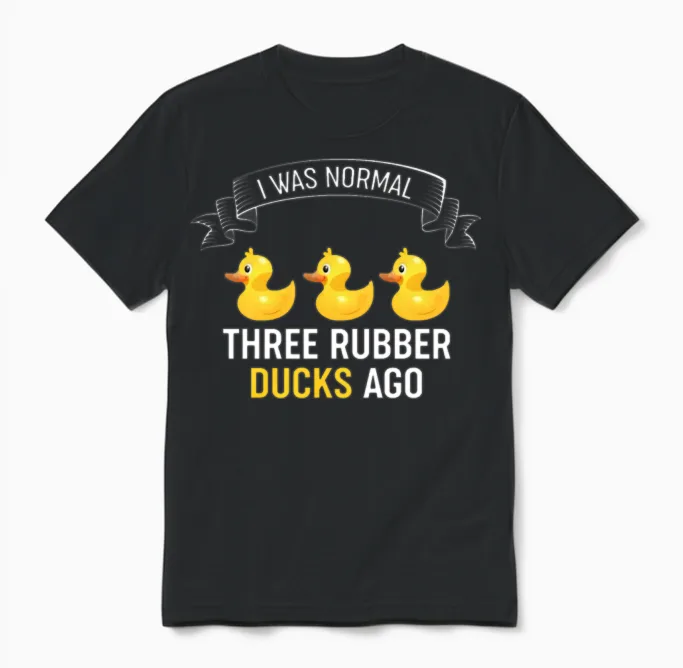 Rubber Duck Rubber Duckie Unisex T-Shirt in Black